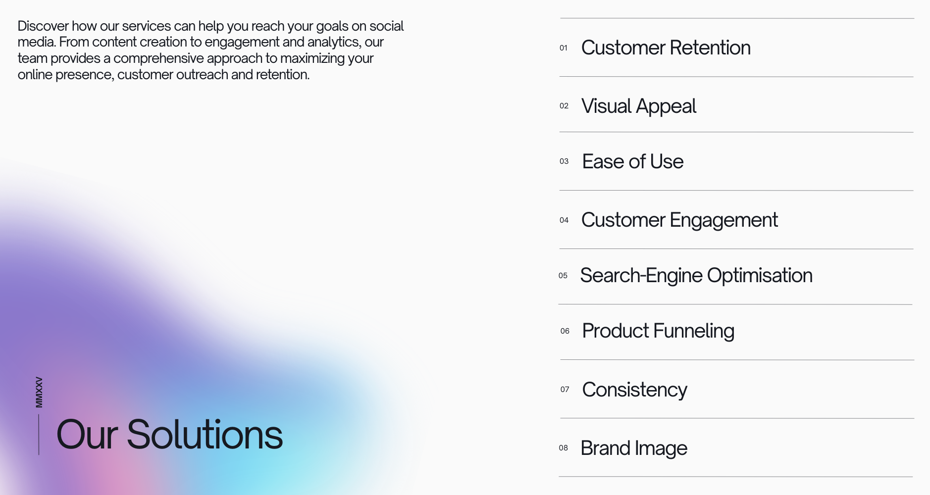 Our solutions to websites.